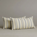 Exclusive Waist Cushion in Sky Blue Striped Cotton Linen, 56*27*12 CM