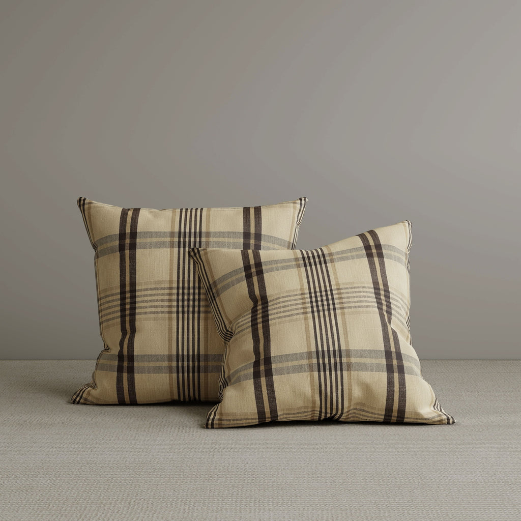 ‍Square Exclusive Design Cushion in Cocoa Comfort Checkered Cotton Linen, 45*45CM (100% off)