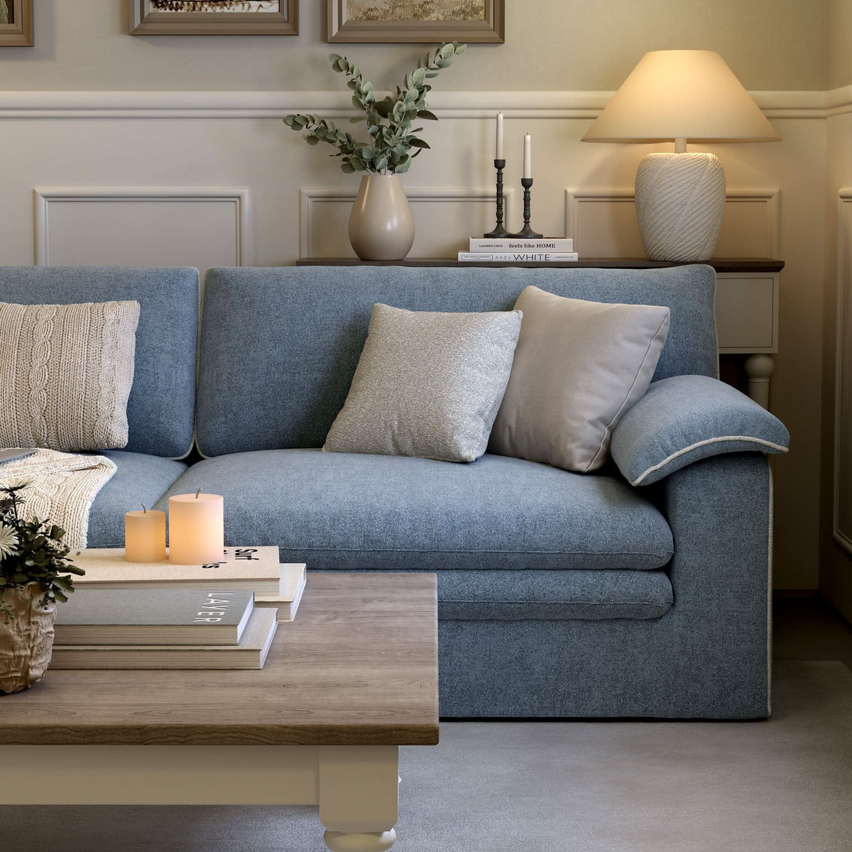 Cottonfy Stylish Lambswool Sofa with Detachable Design