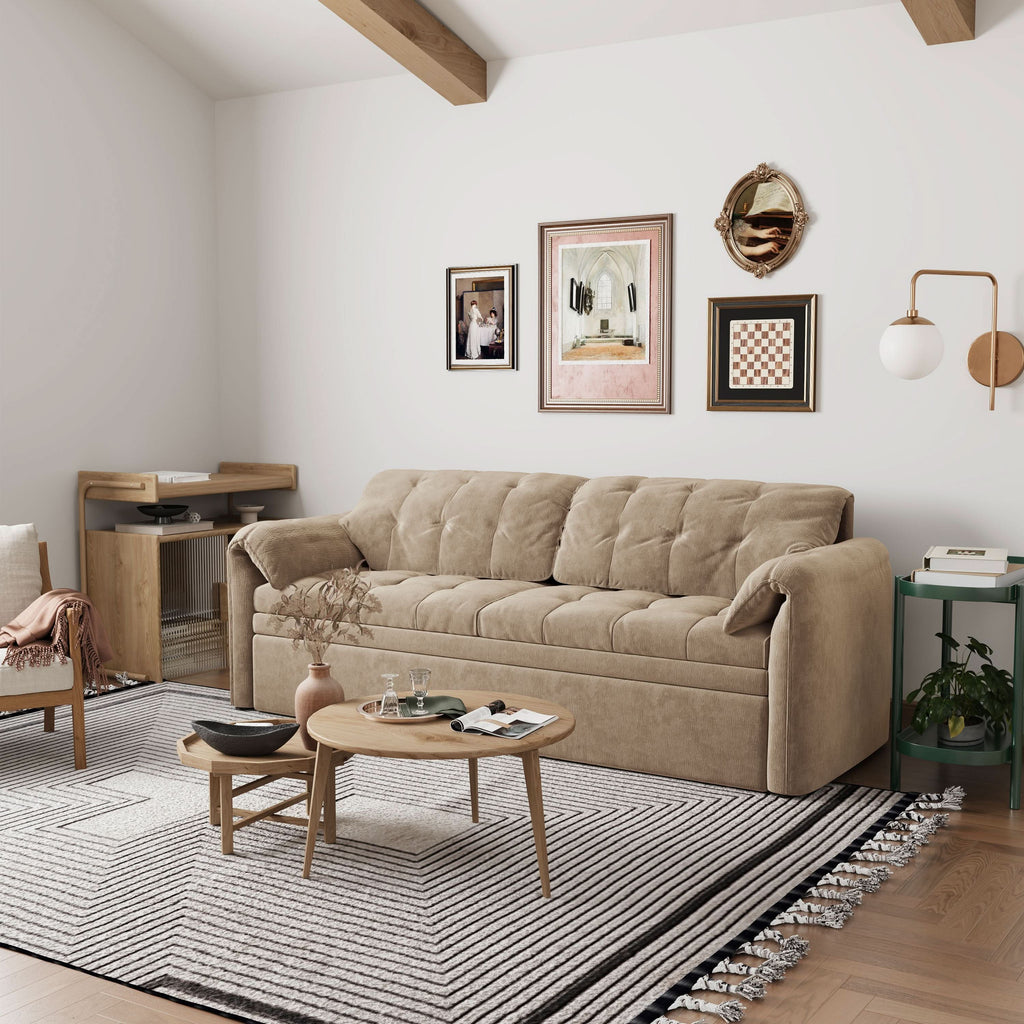 Cottonfy Upgraded Cloud Chenille Skin Friendly Sofa Bed with Storage