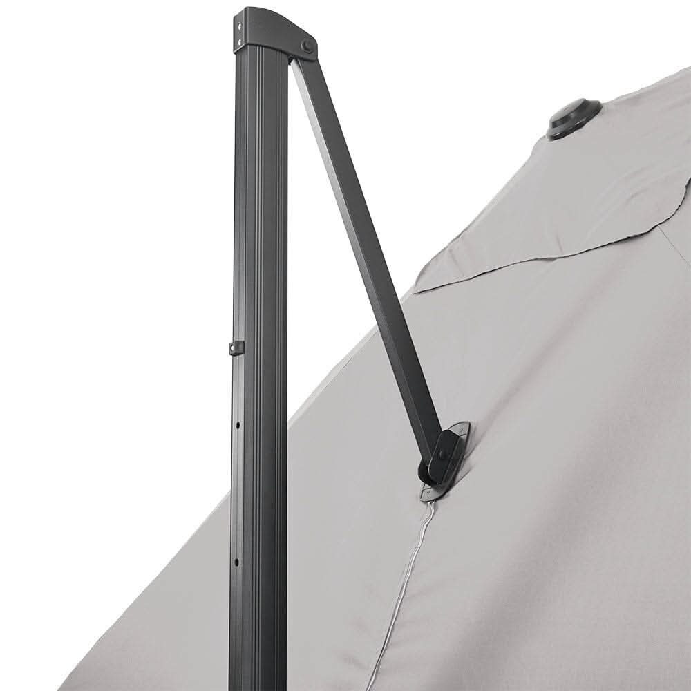 2.5M Cantilever Parasol Grey with Base for Garden
