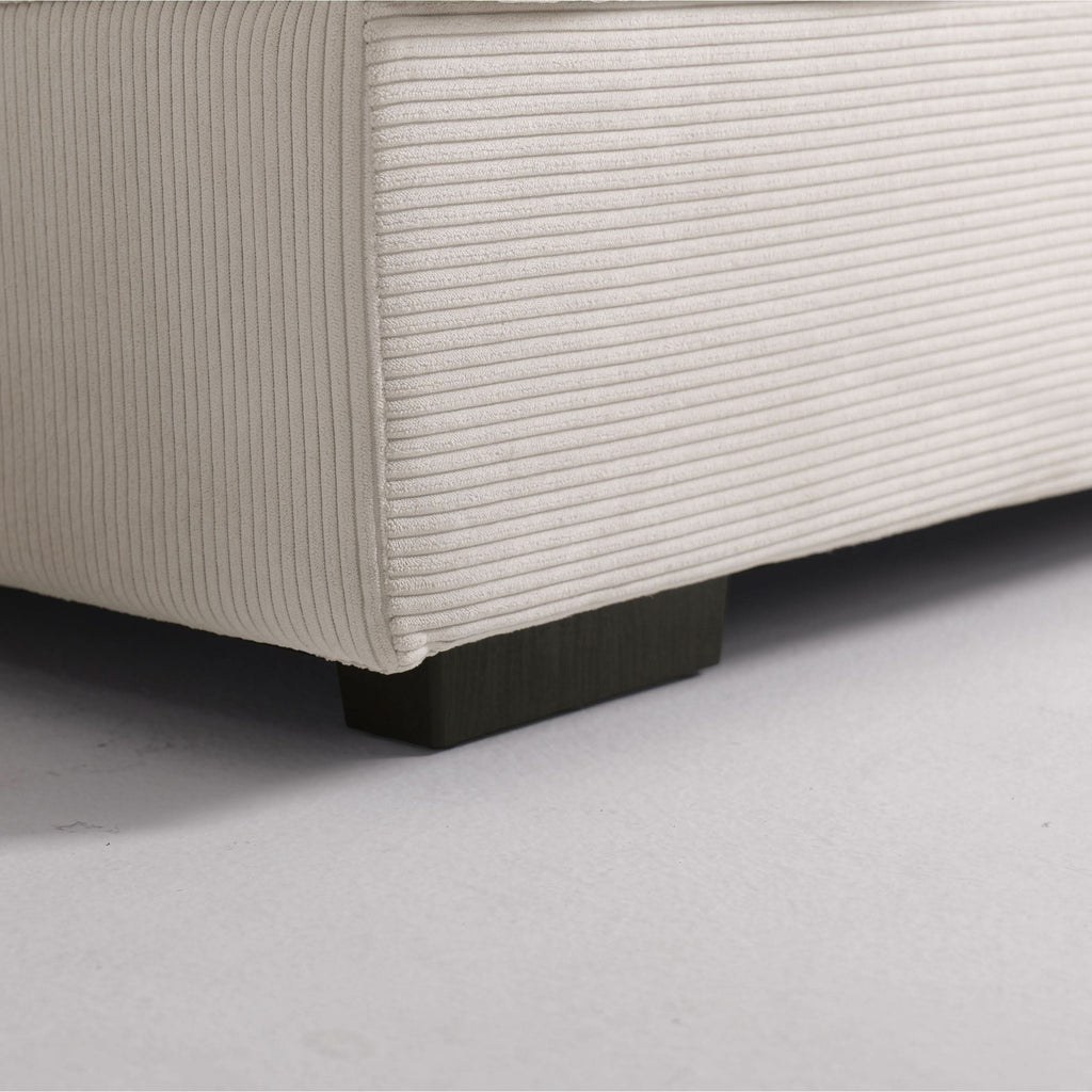 Comfort Sofa and Ottoman Set with Footstool Plastic Legs