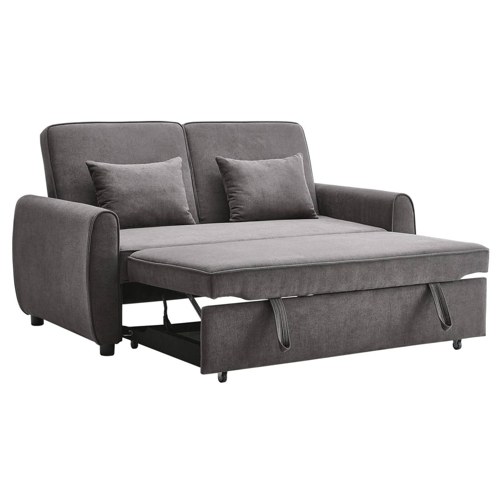 5ft Convertible Sofa Bed Grey Lounger