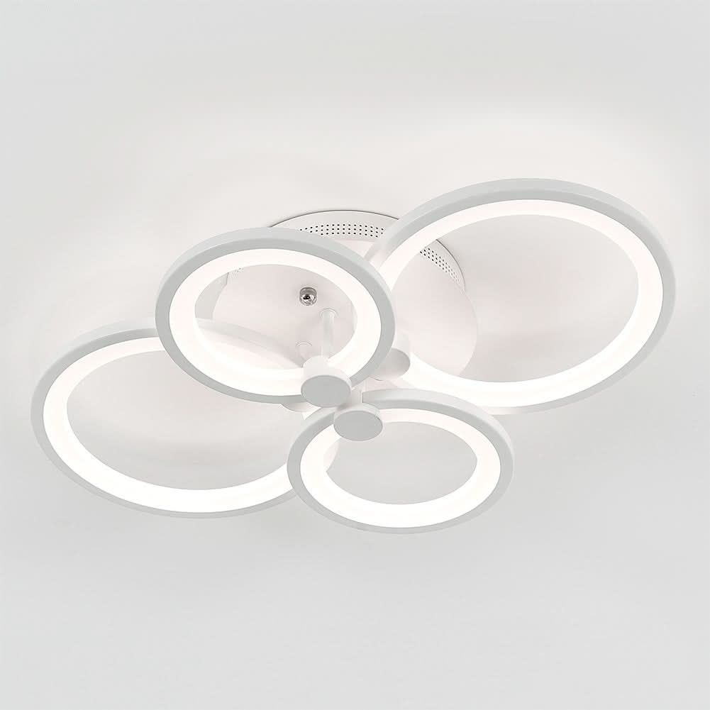 4/6/8 Rings LED Semi-Flush Ceiling Light Dimmable/Non-Dimmable