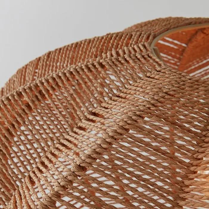 Lightsin Natural Handwoven Hemp Rope Oval Kitchen Pendant Lighting