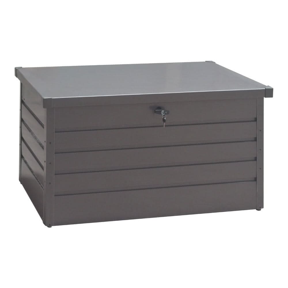 350L Metal Outdoor Garden Storage Box Lockable Grey