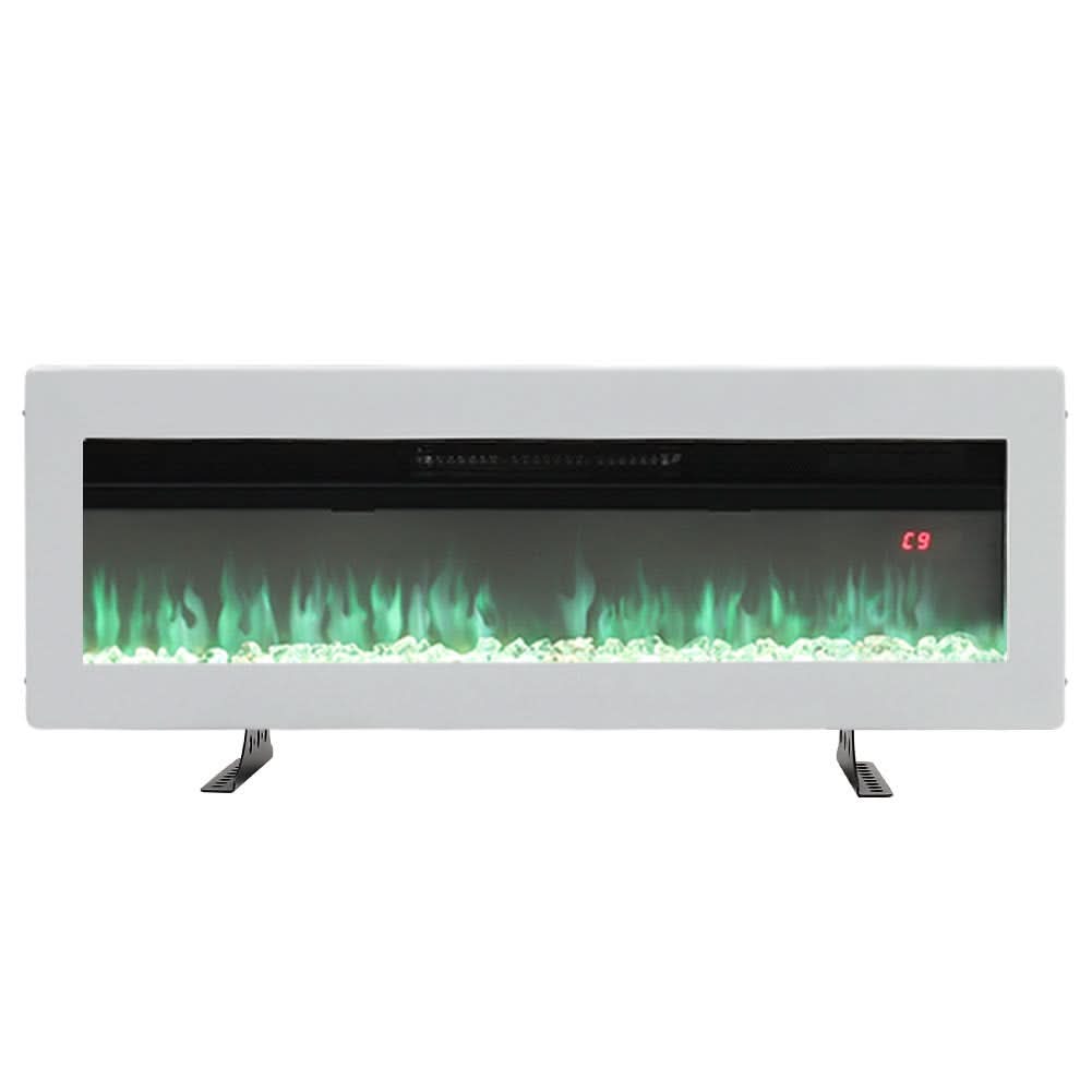 40/50/60 Inch Black/White 9 flame colour Electric Fireplace 1800W Wall Mounted Heater With Installation Kit