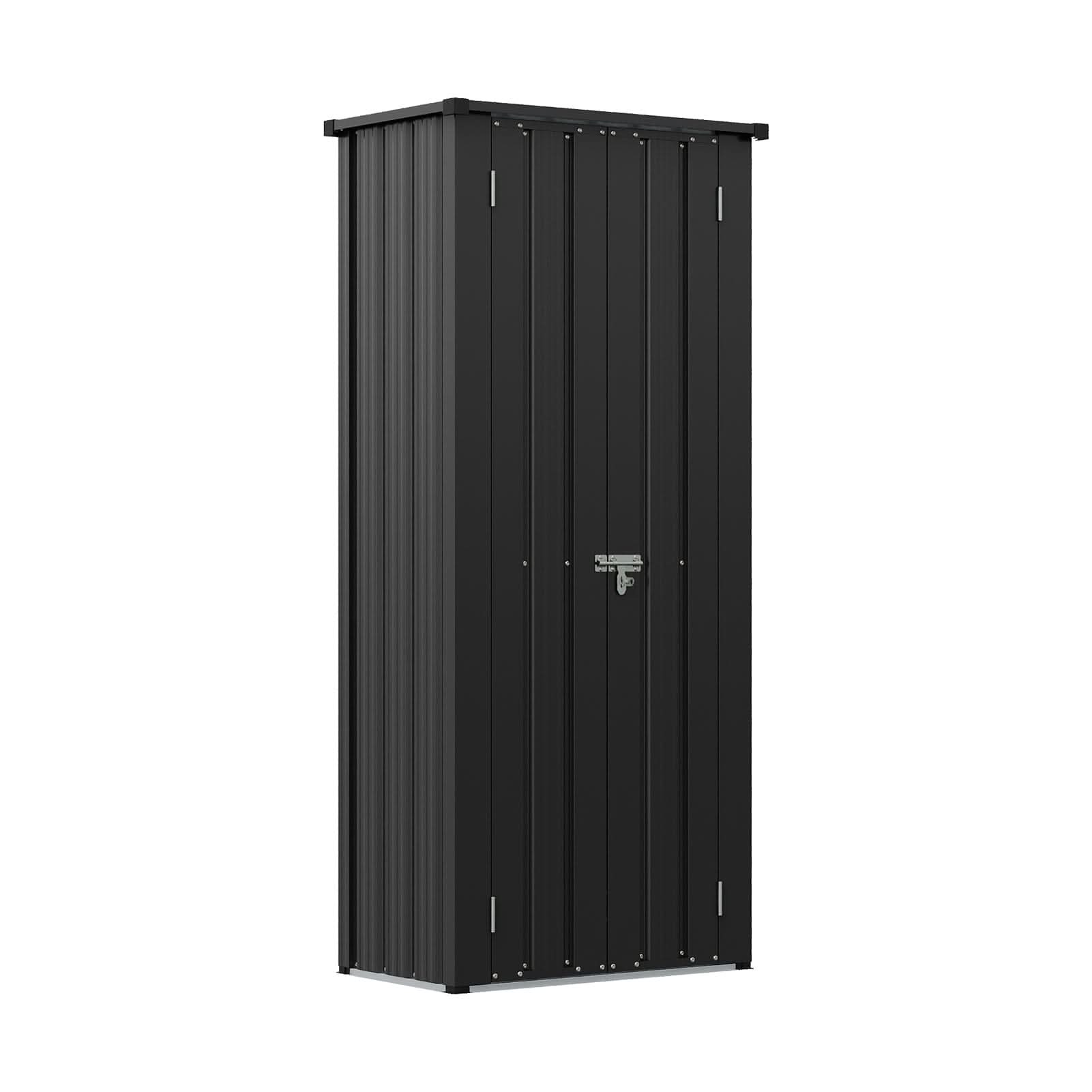 1.5*2.5ft Flat Roof Charcoal Black Tool Cabinet