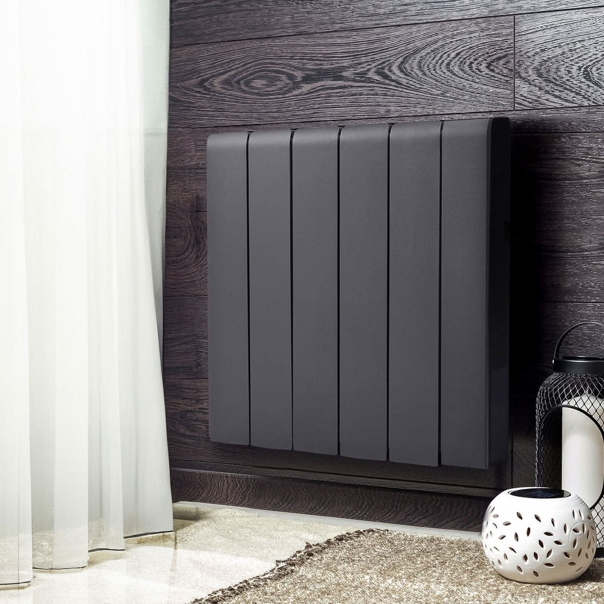Ceramic Electric Radiator with Wi‑Fi & LCD Touch – White or Matte Black (700 W/1000 W/1500 W/2000 W)