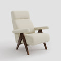 High Back Lounge Chair with Wooden Frame