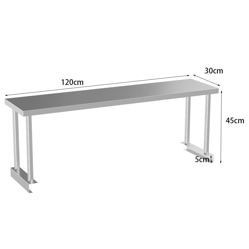 Kitchen Prep Table Over Shelf Single Double Tier Overshelf