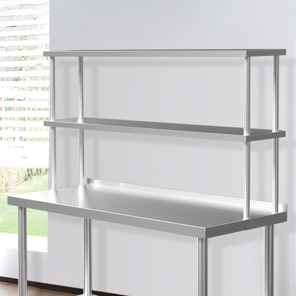 Kitchen Prep Table Over Shelf Single Double Tier Overshelf