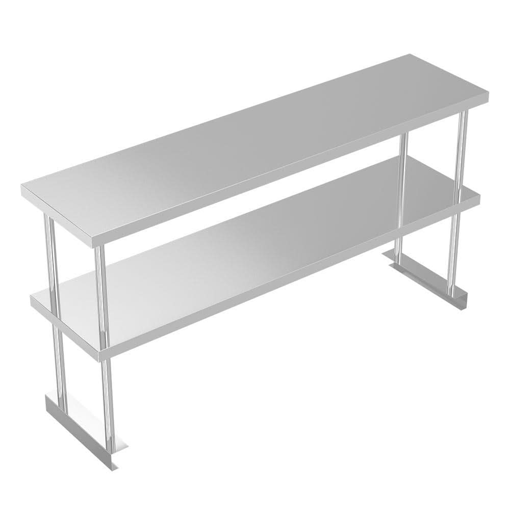 Kitchen Prep Table Over Shelf Single Double Tier Overshelf