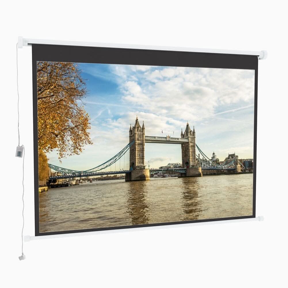 120 Inch Diagonal Electric Projector Screen 4:3 Foldable Anti-Crease