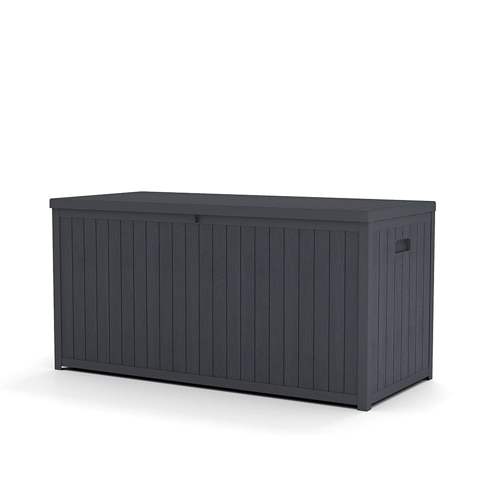 4ft PP Garden Storage Deck Box Large Outdoor Grey/Black