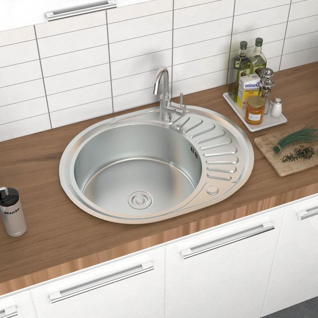 Large Inset Stainless Steel Kitchen Sink