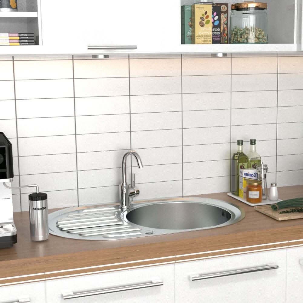 Large Inset Stainless Steel Kitchen Sink