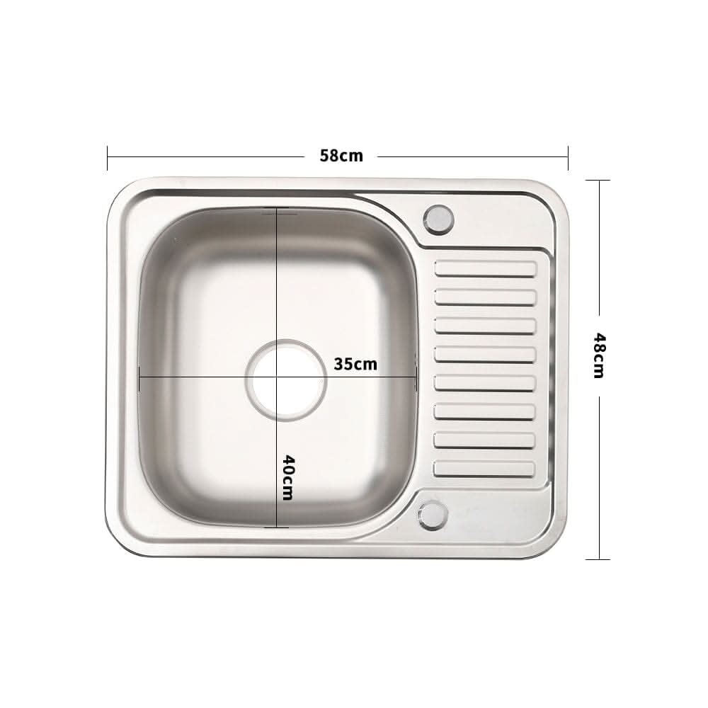 Inset Kitchen Sink Single Bowl Sink with Faucet Aperture