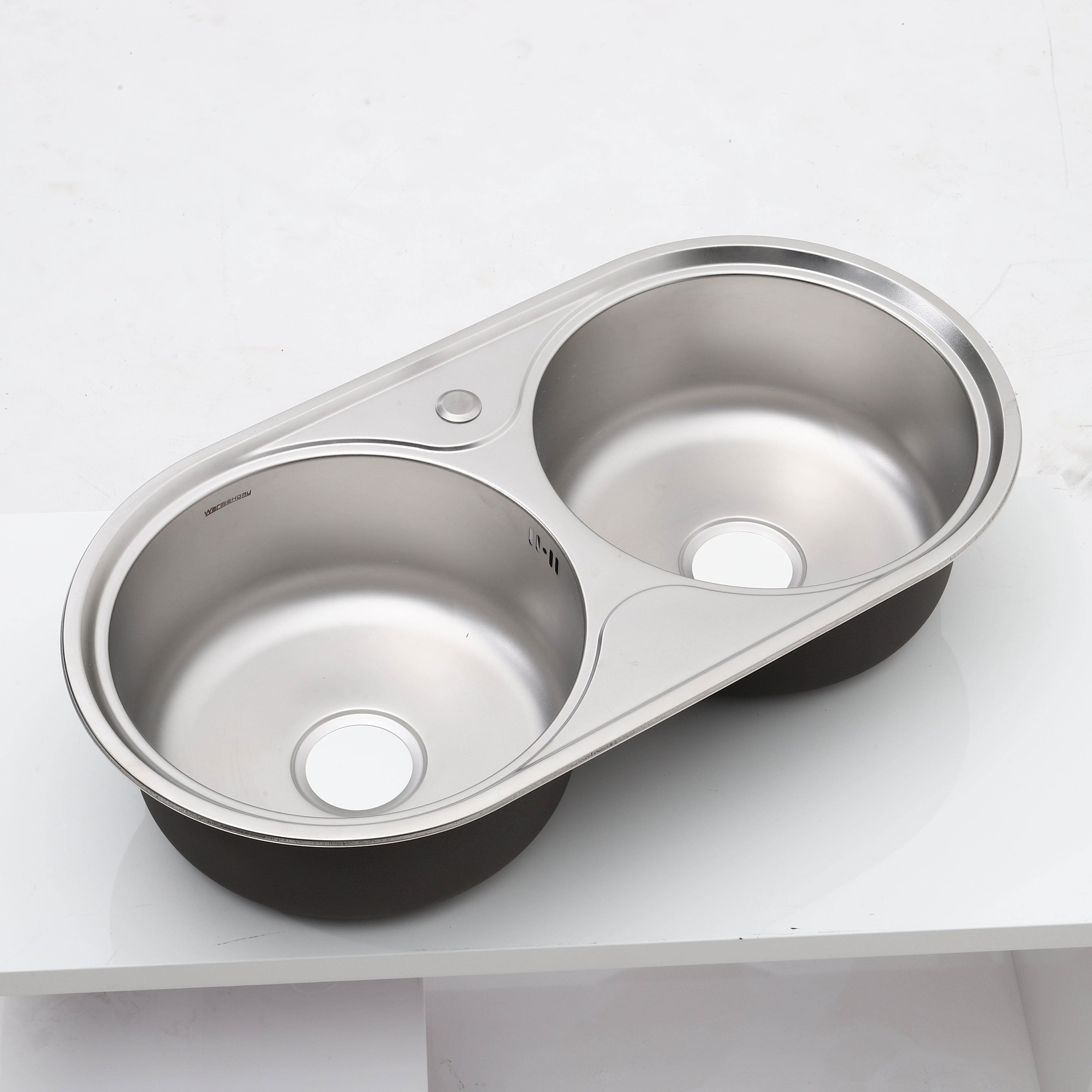 Double Bowl Kitchen Sink 0.6mm Stainless Steel Catering Sink