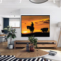 4:3 Manual Pull Down Projector Screen Home Theater Projection Movie Screen