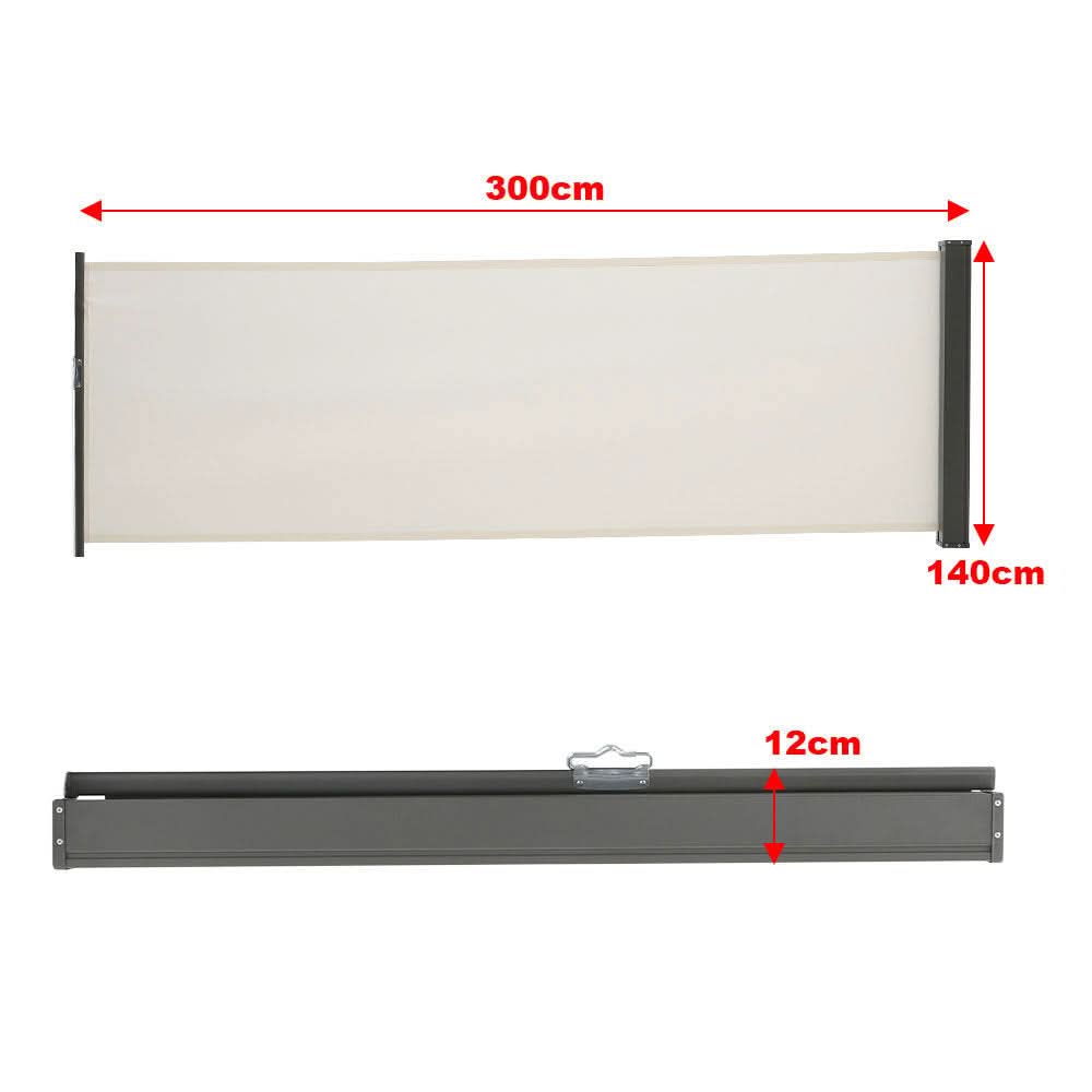 9ft Length Side Awning Retractable Outdoor Privacy Screen