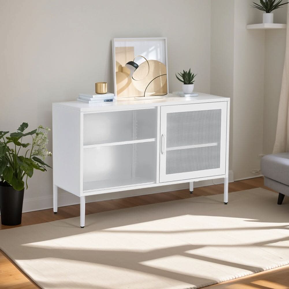Freestanding Steel File Filing Cabinet with Open Shelves