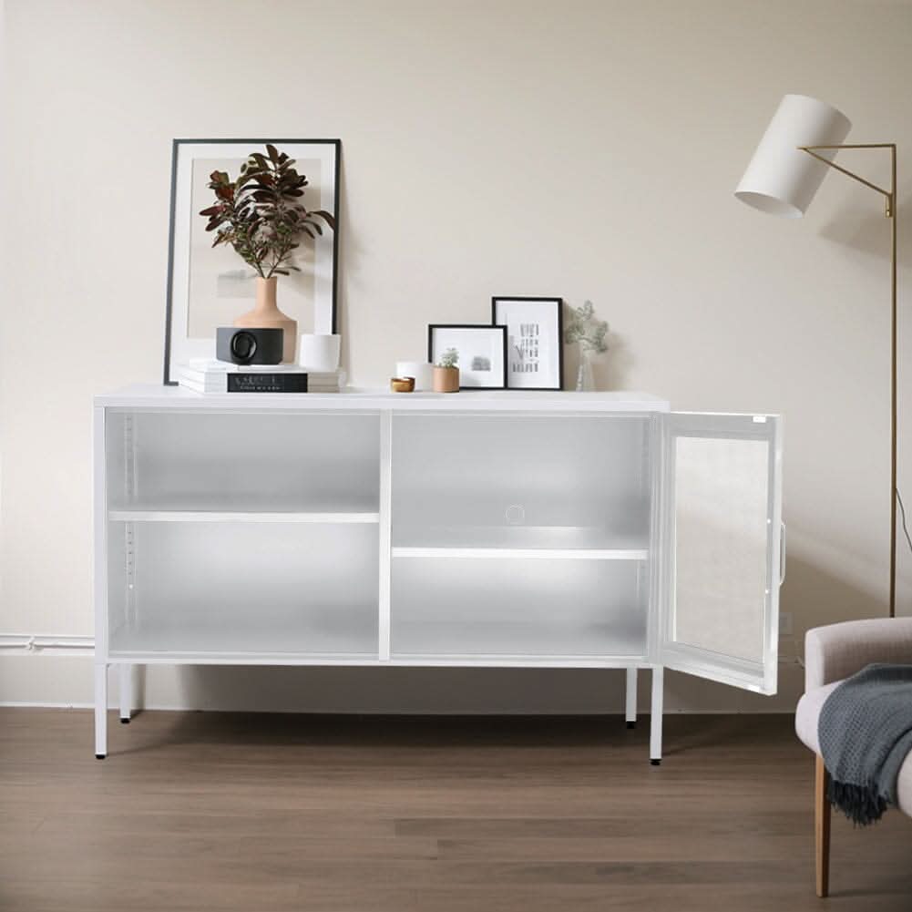 Freestanding Steel File Filing Cabinet with Open Shelves