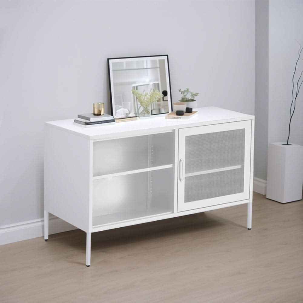 Freestanding Steel File Filing Cabinet with Open Shelves