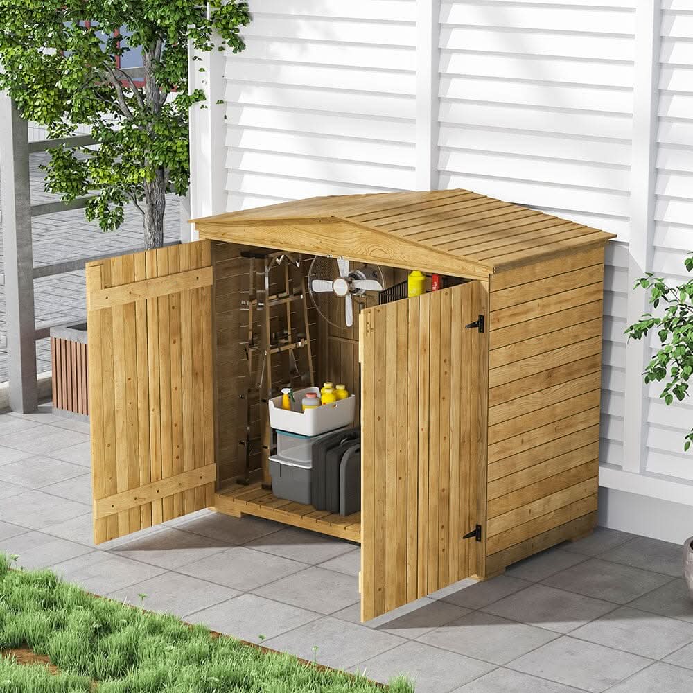 Wooden Garden Storage Shed – Lockable Outdoor Storage for Tools, Bikes & Garden Equipment