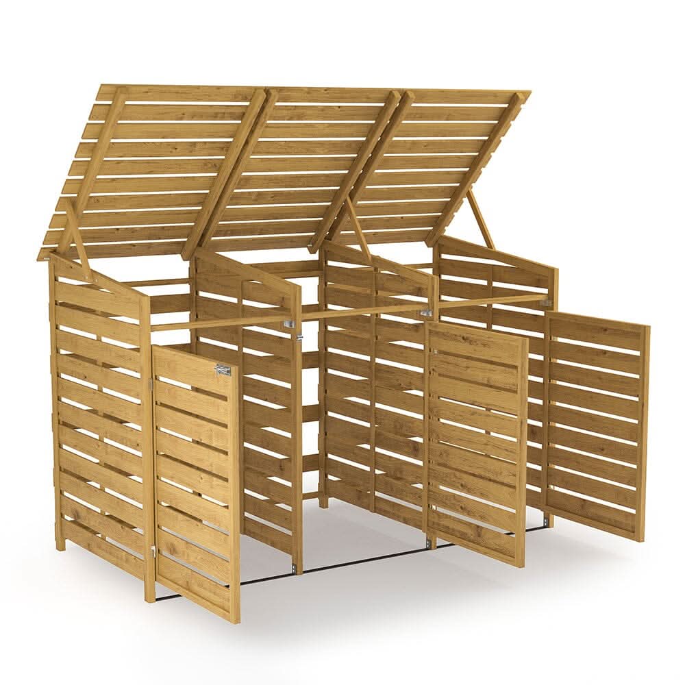 4ft/ 6ft Outdoor Trash Can Storage Shed Spruce Wood