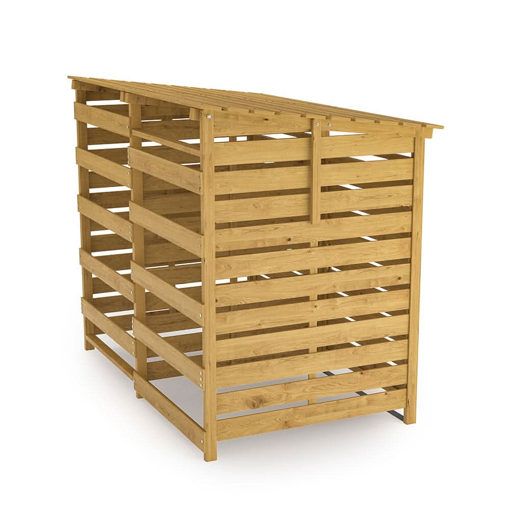 4ft/ 6ft Outdoor Trash Can Storage Shed Spruce Wood