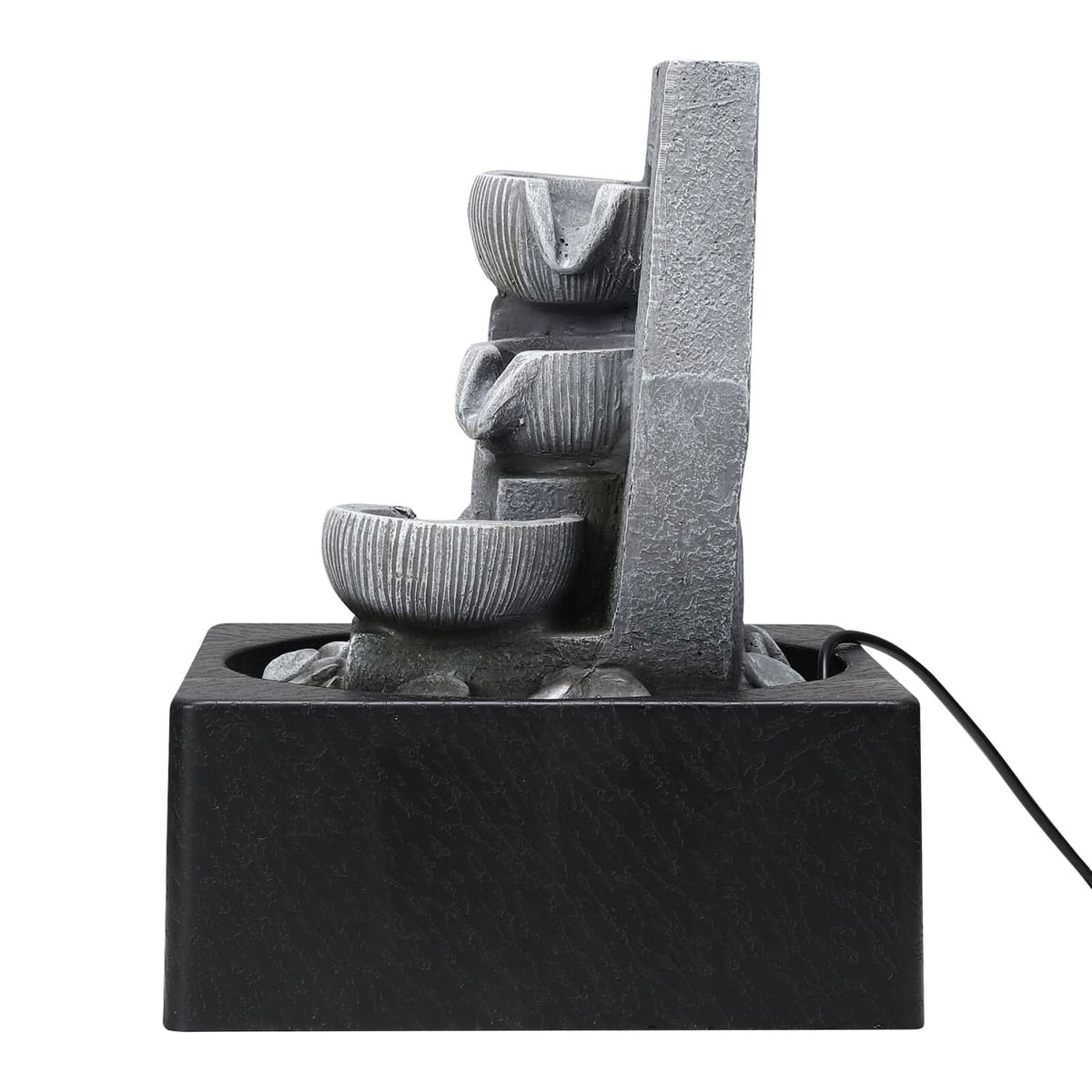LED Light Cascade Tabletop Fountain Relaxing Water Feature for Relaxation and Meditation Soothing Waterfall Design
