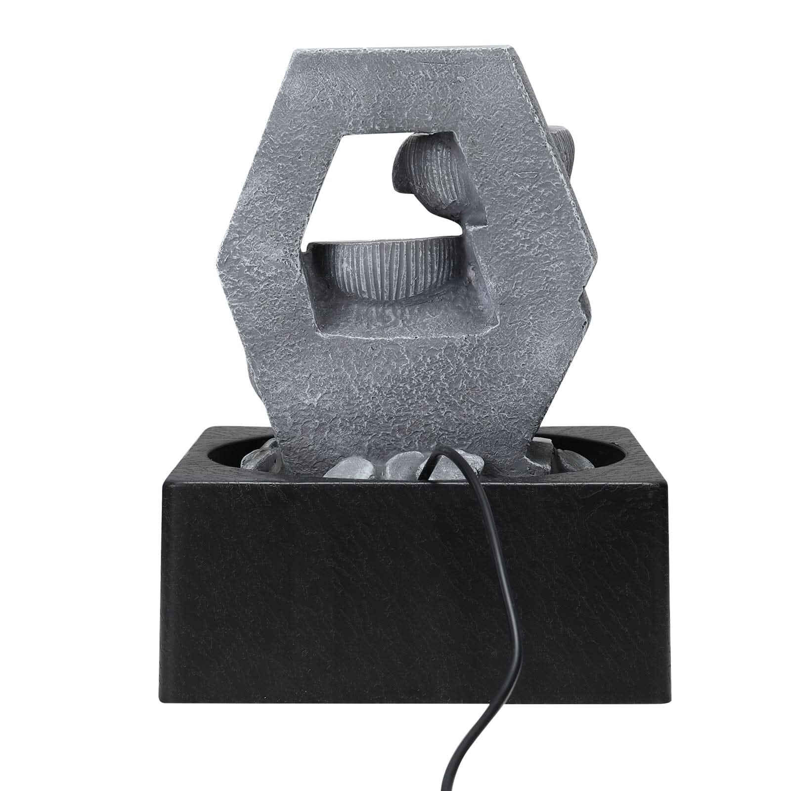 LED Light Cascade Tabletop Fountain Relaxing Water Feature for Relaxation and Meditation Soothing Waterfall Design