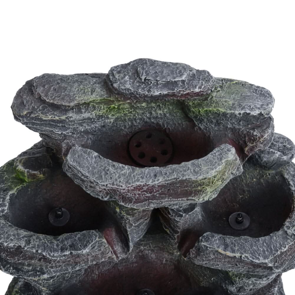 Faux Rock Garden Fountain with Lights
