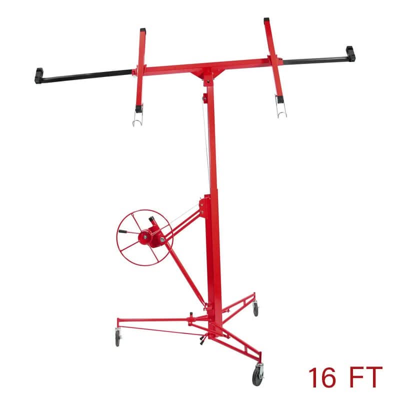 16 Ft Drywall Lifter Panel Hoist Rolling Caster Construction With Lockable Wheels