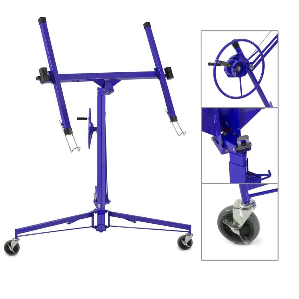 11/16ft Yellow/Red/Black/Blue Drywall Lifter with Rolling Casters Panel Hoist