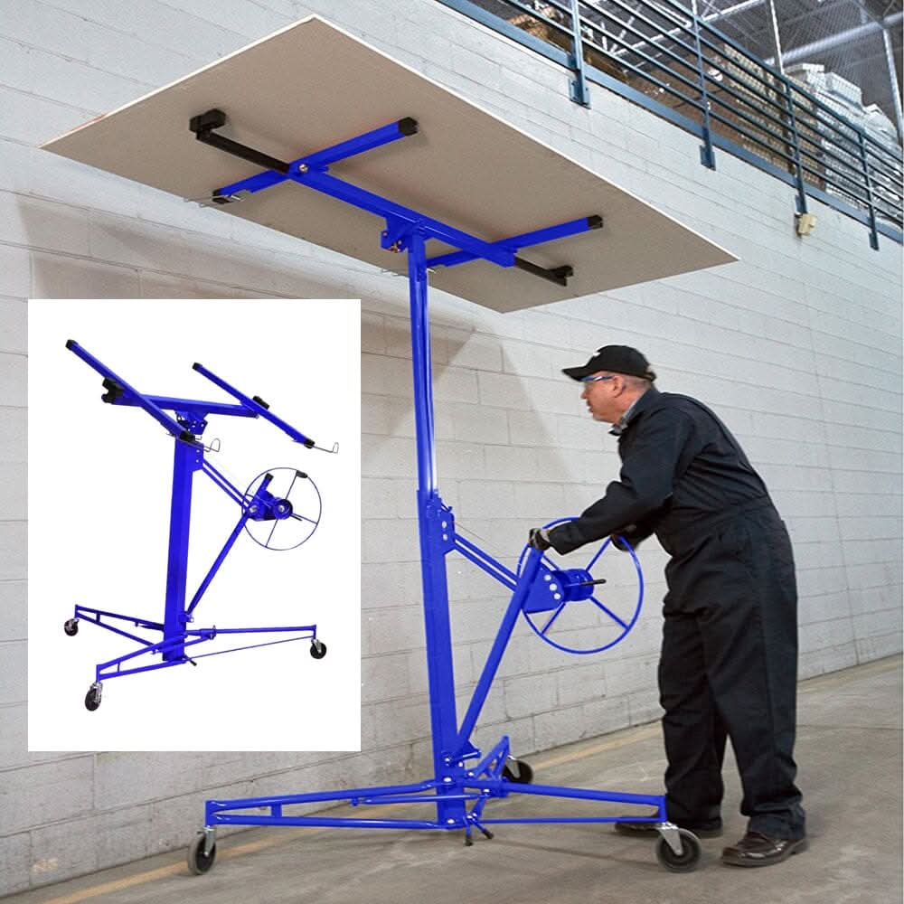 16 Ft Drywall Lifter Panel Hoist Rolling Caster Construction With Lockable Wheels