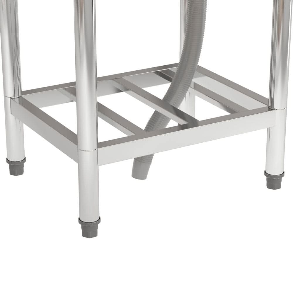 50cm W Silver Kitchen Commercial Sink Stainless Steel with Shelf
