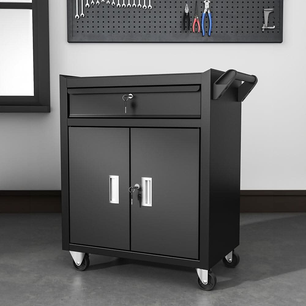 Lockable Rolling Tool Storage Cabinet