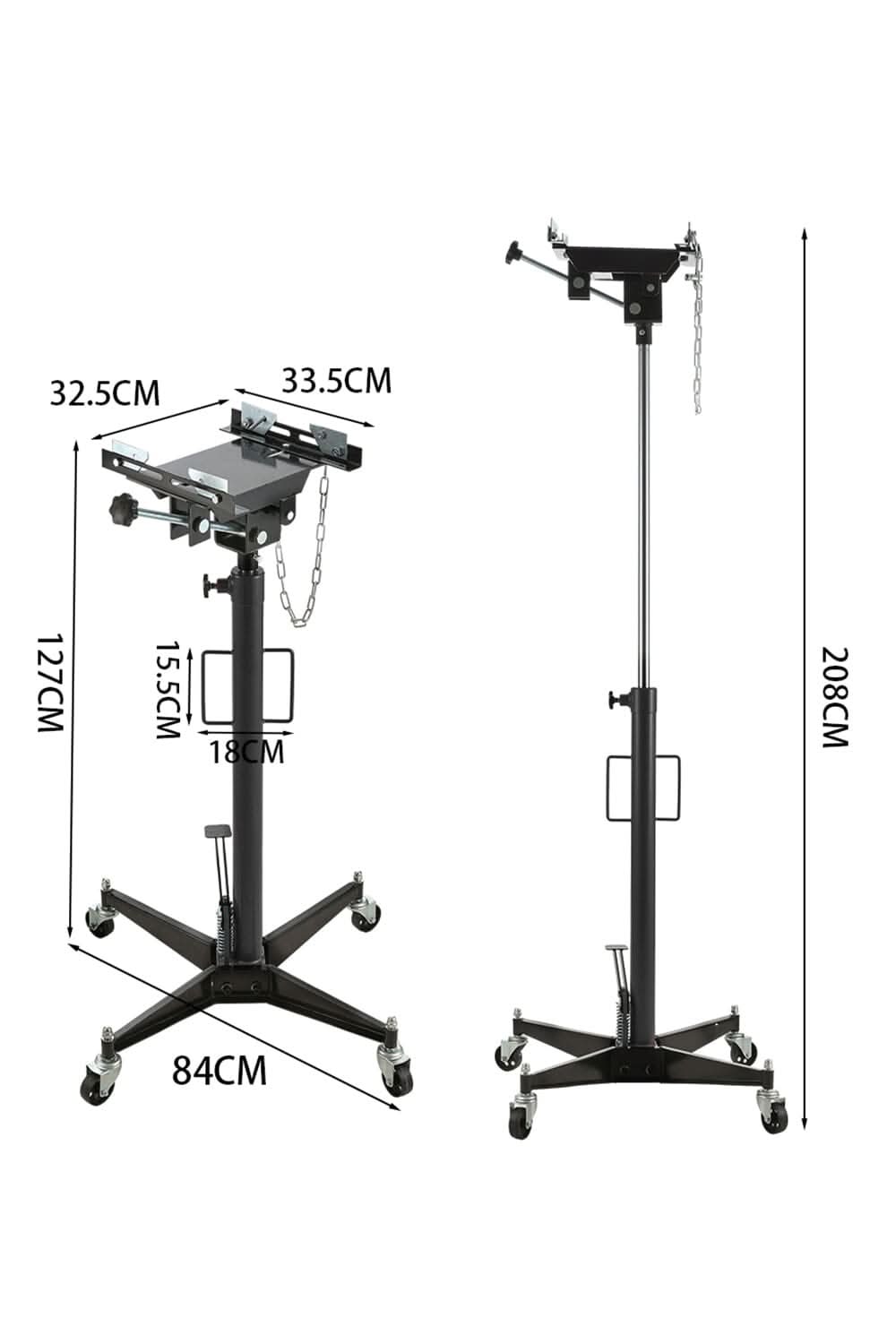 208cm Height 0.5 Ton High Lift Transmission Jack