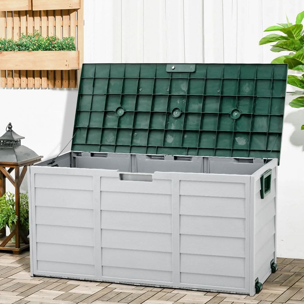 Waterproof Large Plastic Garden Storage Box with Wheels