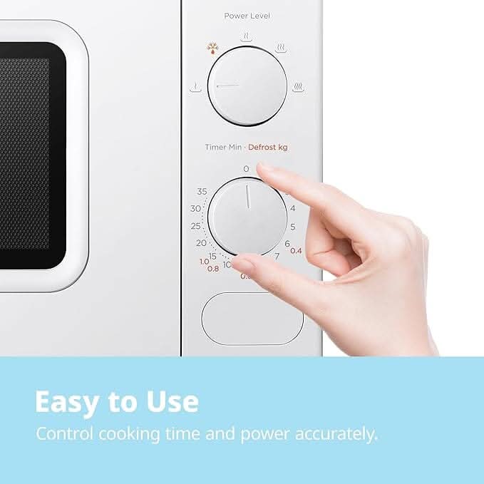 700W 20L Countertop Microwave Oven with Dual Knob