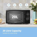 700W 20L Countertop Microwave Oven with Dual Knob