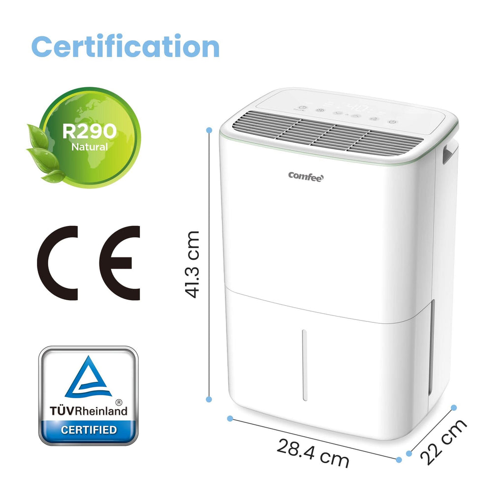 COMFEE' Aqua Dry 12L/DAY Dehumidifier for Home with 2.5L Water Tank