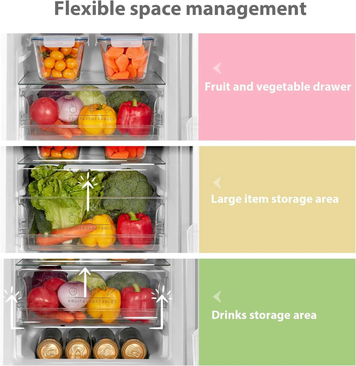 174L Freestanding Low Frost Fridge Freezer