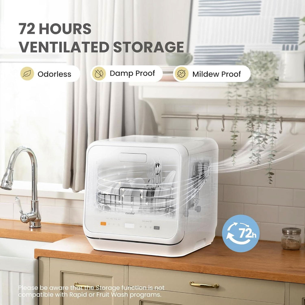 5L Countertop Dishwasher with 6 Wash Programs