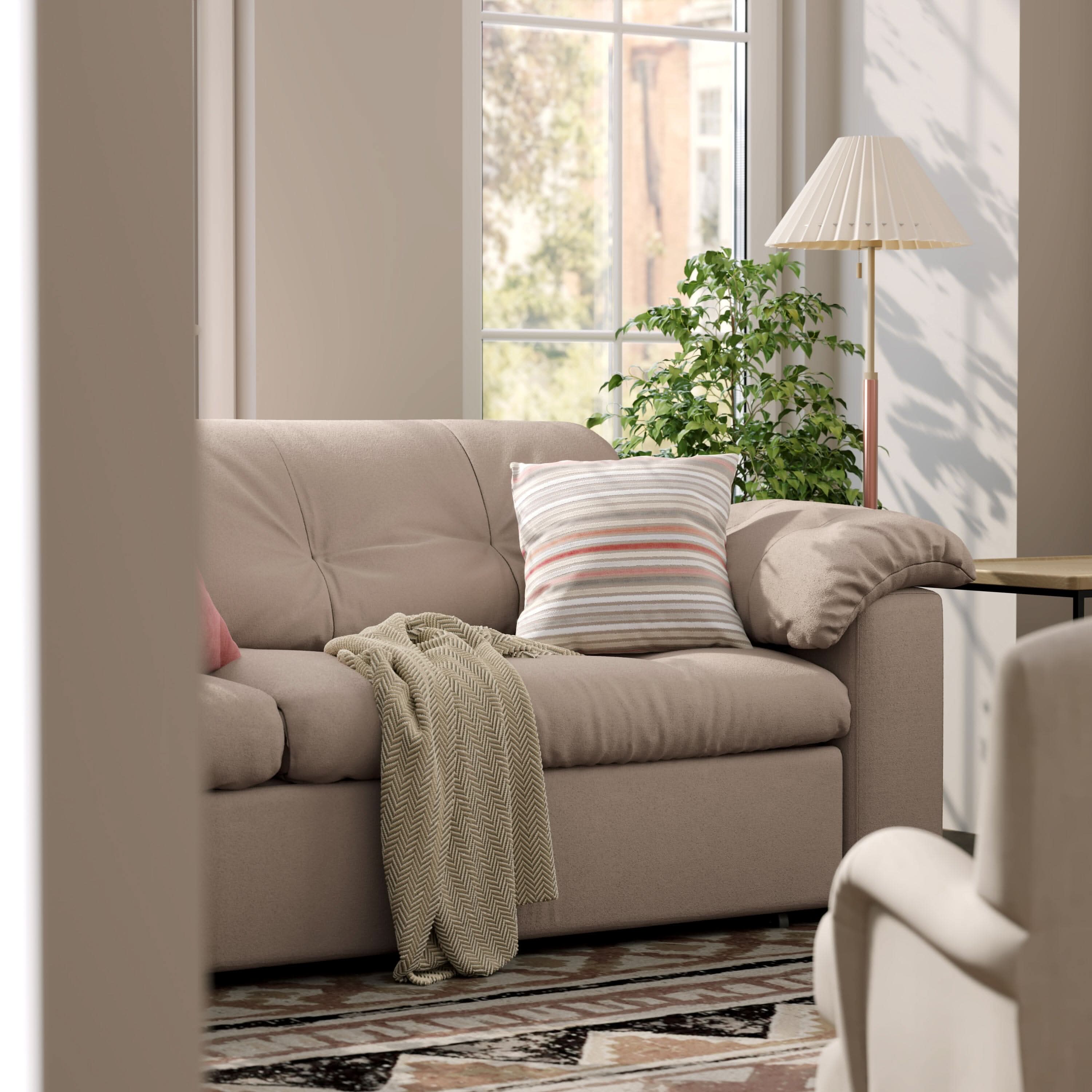 Cottonfy Multifunctional Sleeper 3 Seater Sofa Bed with Storage Space