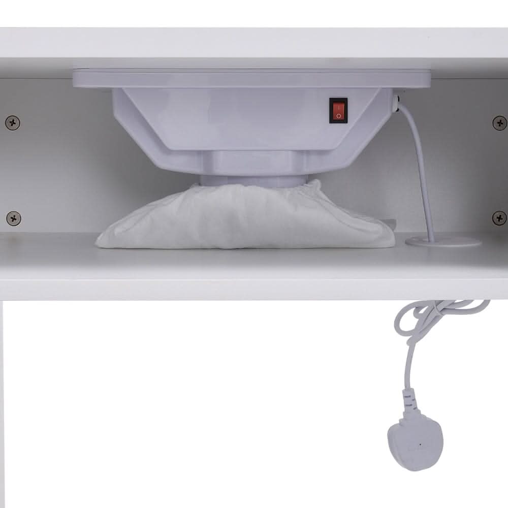Wheeled Manicure Table with Electric Dust Extractor