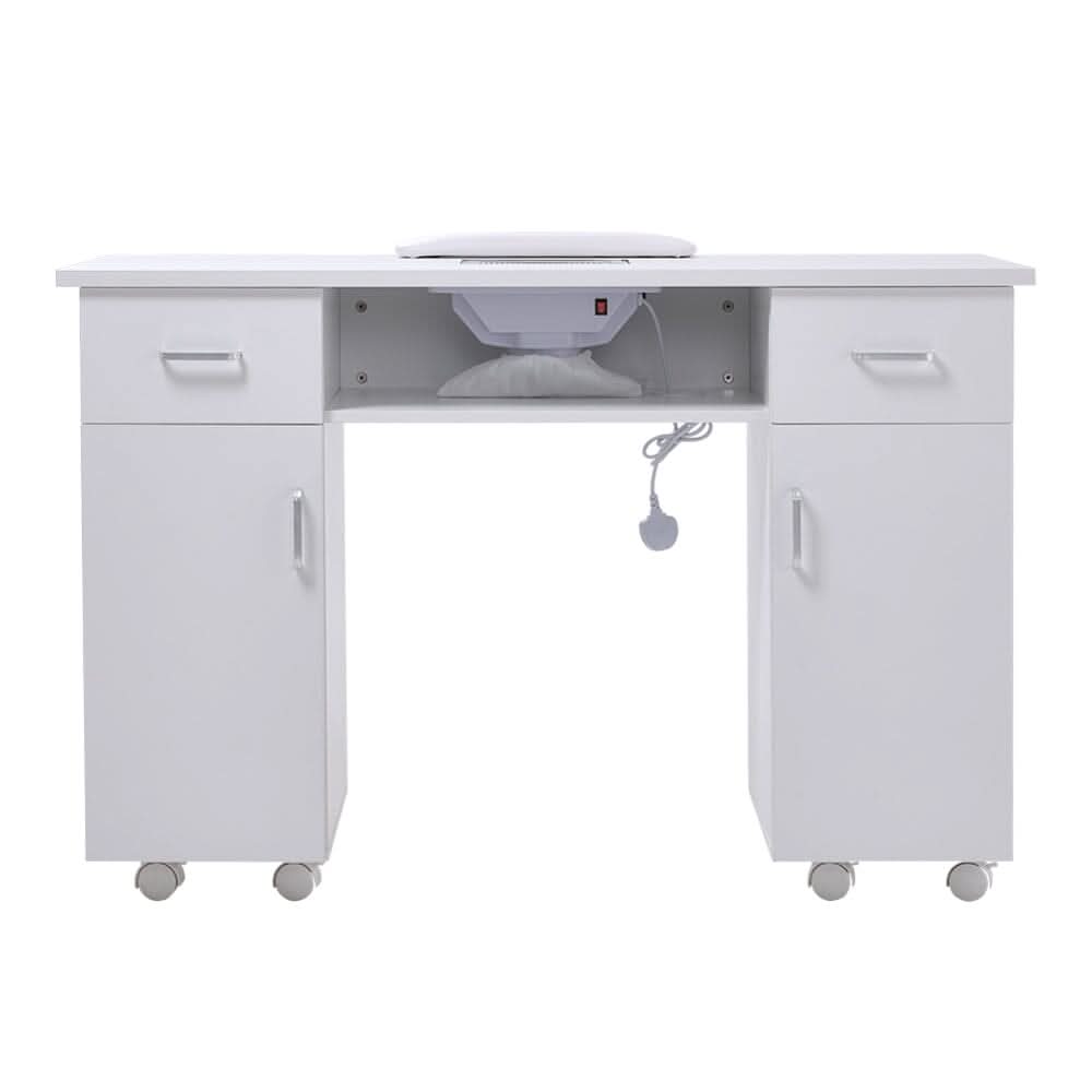 Wheeled Manicure Table with Electric Dust Extractor
