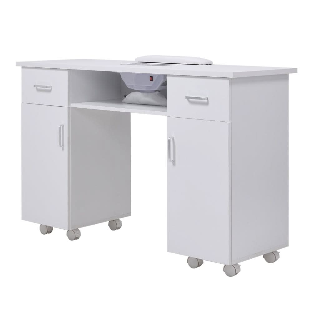 Wheeled Manicure Table with Electric Dust Extractor